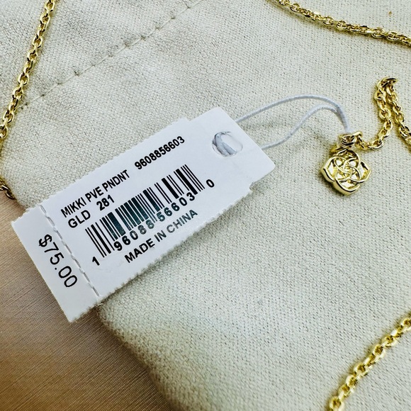 NEW! Kendra Scott Mikki Purple Mauve Ombre Gold Pave Short Pendant Necklace - Picture 15 of 15